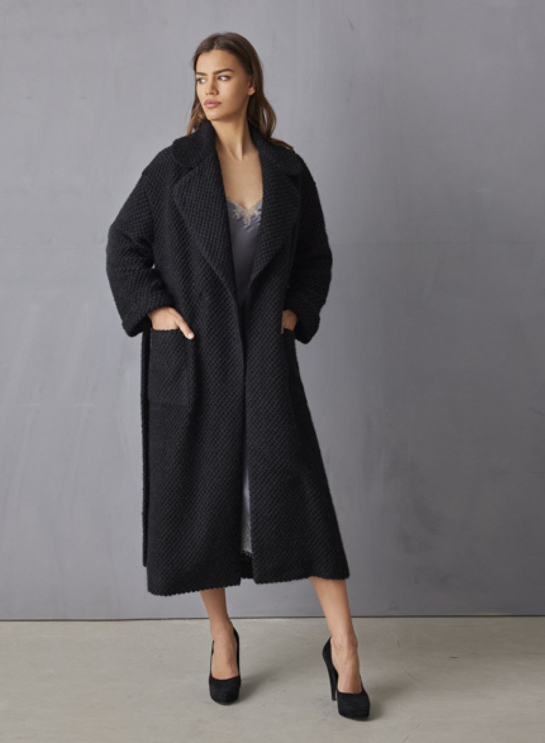 Frances, long coat