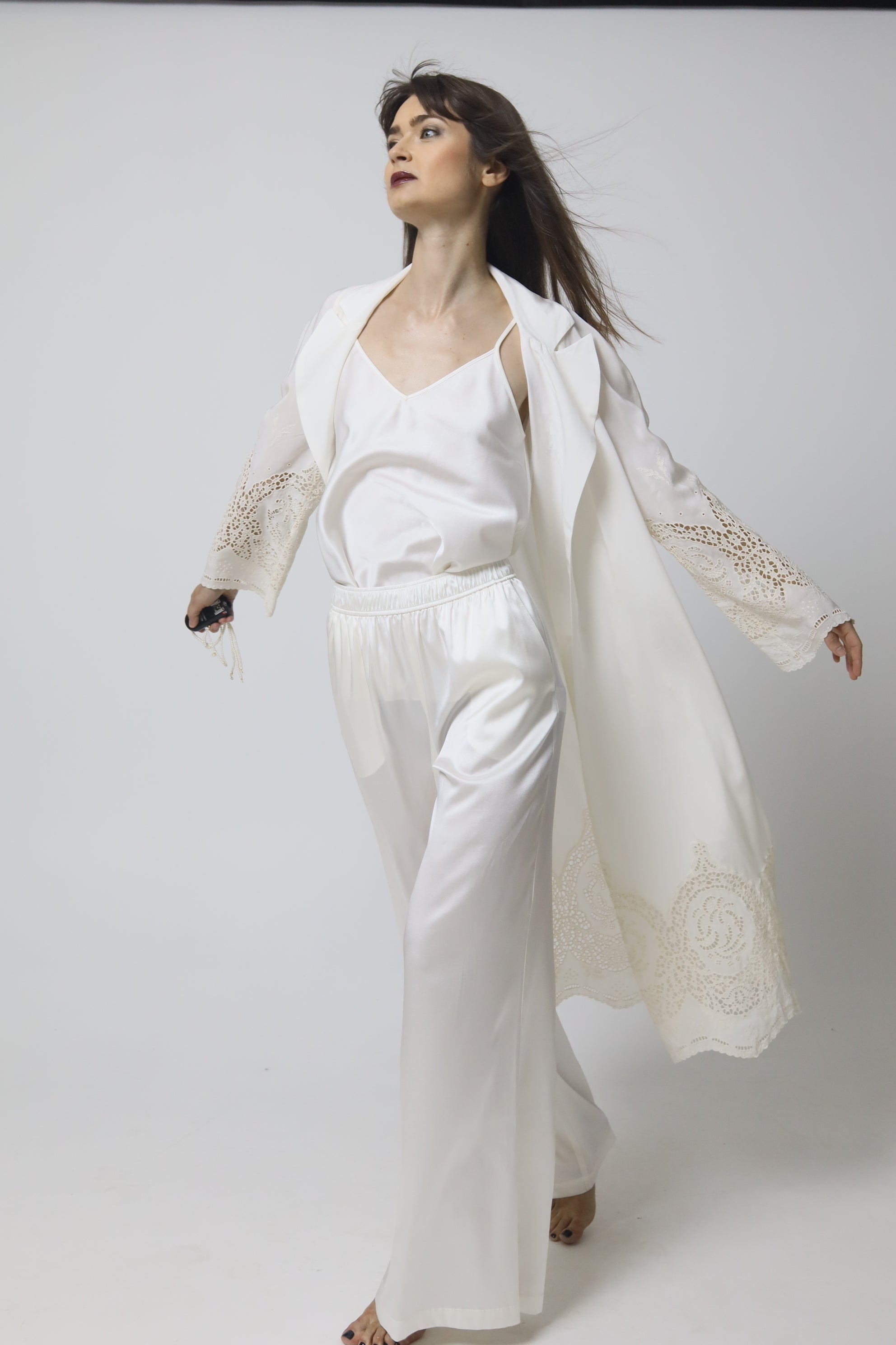 Long 100% Silk Cape "Cara Mia"