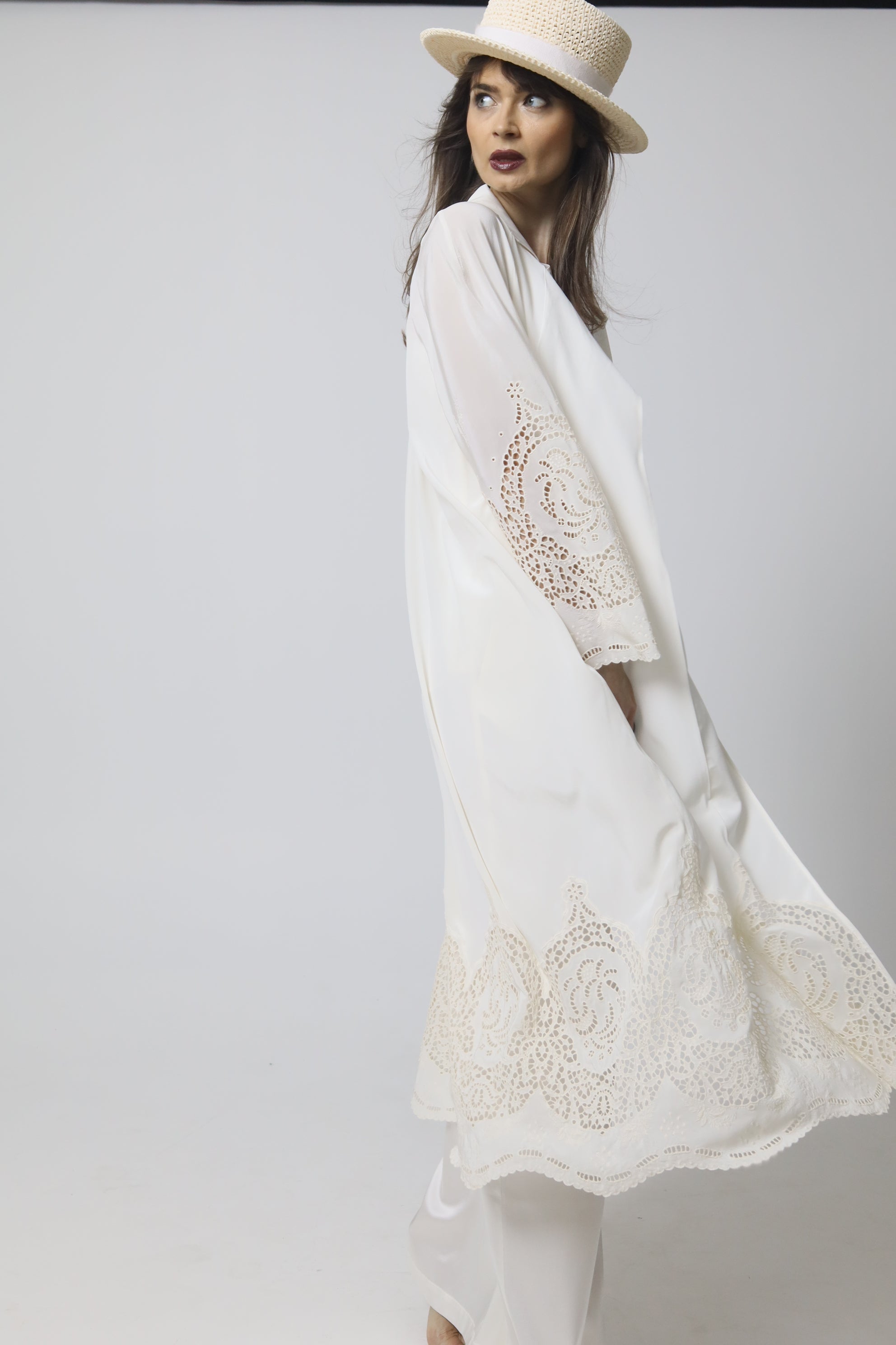 Long 100% Silk Cape "Cara Mia"