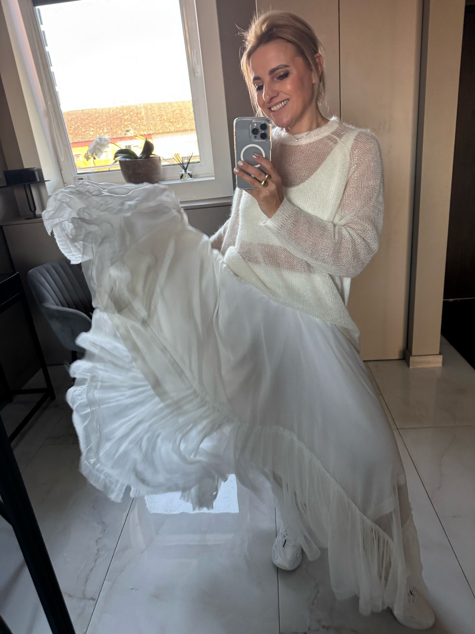 Piona silk skirt